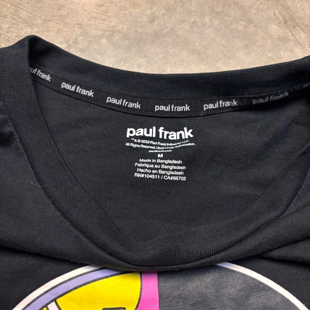 Paul Frank Graphic Black Abstract Colorful Streetwear T Shirt Mens Medium - Picture 3 of 5